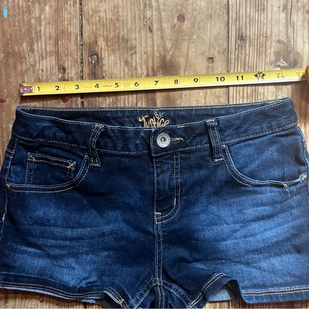 Justice Dark Blue Jean Shorts for Women